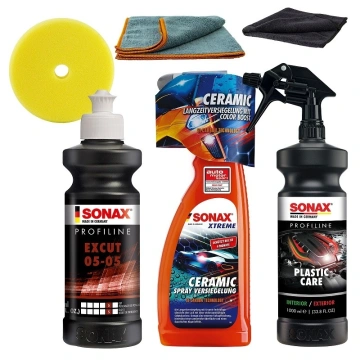 Set de polisat auto Sonax, caroserie si elemente din plastic, pentru masini excentrice, SW-20952
