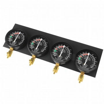 Set instrumente sincronizare carburatoare, Kraft&Dele KD12537, 4 manometre 93mm, furtunuri flexibile, 17 adaptoare - Img 6