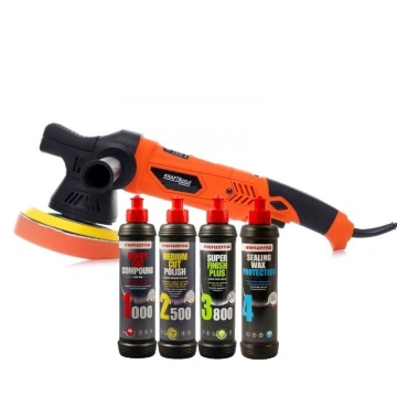 Set masina de lustruit orbitala, paste polish Menzerna 4 pasi,1500W, 150mm, KP3025.M4