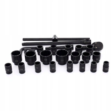 Trusa chei tubulare 26 piese 21-65mm bihexagonale 12 colturi de forta 3 4 și 1 tol KD11759 - Img 11