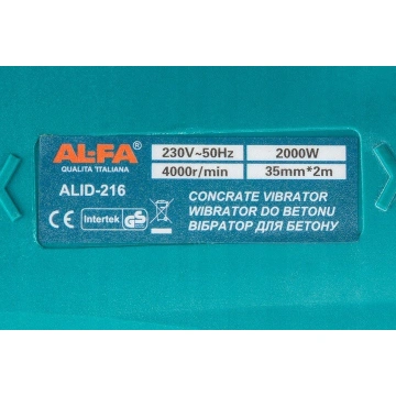 Vibrator pentru beton 2000W cu lance 2m Alfa 216 - Img 2