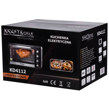 Cuptor electric cu functie de rotisor si accesorii, 48 l, 2000 W, KraftProfesional KD4112 - Img 3