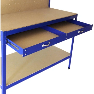 Masa de lucru atelier cu panou scule si sertar, KraftProfesional KD640, 120x60x155 cm - Img 4