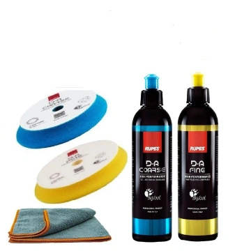 Set polish Rupes, masina LHR21ES, paste Rupes Da Coarse, Da Fine 250ml, si bureti, LHR21ES-12 - Img 2