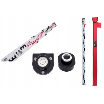 Tija rigla brat dispozitiv telescopic 5m masurare inaltime nivelare cu bula KD1097 KraftProfesional