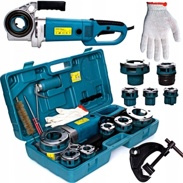 Clupa electrica de filetat tevi 592, 1800W, Set 6 capete (1/2" - 2"), include Menghina si Trusa transport