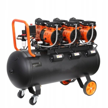 Compresor aer fara ulei 100L silentios 3x1500W 580 l/min 1394 - Img 5