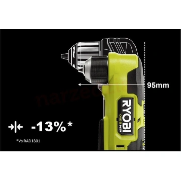 Masina de gaurit / insurubat, la unghi drept, motor fara perii, Ryobi RAD18C-0, 18 V, fara acumulator - Img 3