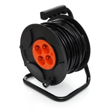 Prelungitor electric cu tambur KD4018, 50 m, 4 prize împământare, cablu 3 x 2,5 mm, pentru grădină și atelier - Img 5