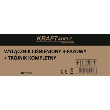 Presostat trifazat + racord în T KD2169 - Img 2