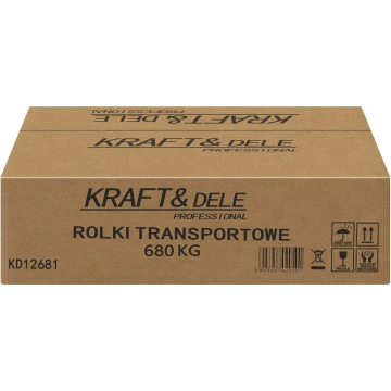 Role de transport pentru atelier, 2 bucati, 680kg, KD12681 - Img 2