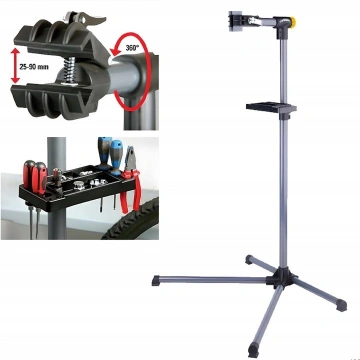 Stand reparatii biciclete cu suport pentru scule, 105 - 143 cm KD11252 - Img 8