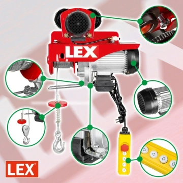 Troliu electric LXEH1000TW cu pod rulant - capacitate de ridicare de până la 1000 kg - Img 2