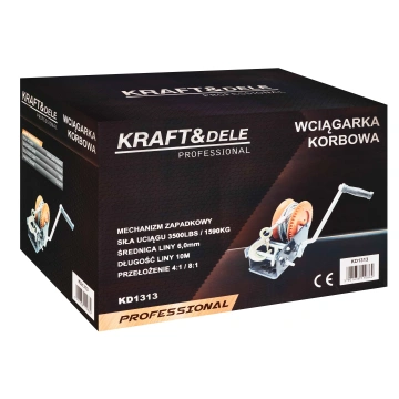 Troliu manual 1588 kg cu sufa de otel 6mm 10m KD1313 KraftProfesional - Img 7