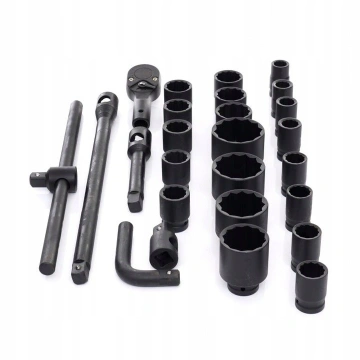 Trusa chei tubulare 26 piese 21-65mm bihexagonale 12 colturi de forta 3 4 și 1 tol KD11759 - Img 6