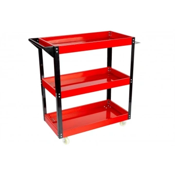 Cărucior Profesional de Atelier Kraftprofesional KP41: Organizare Robustă cu 3 Rafturi și Capacitate de 136 kg - Img 11