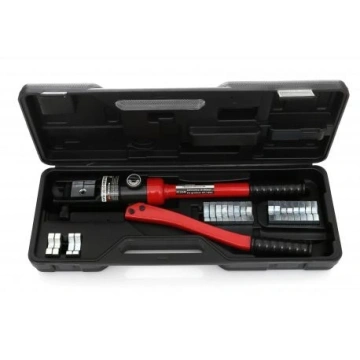 Clește hidraulic de sertizat hexagonal 16-300 mm² KraftProfesional KD10340, forță 10T, cu bacuri și geantă de transport