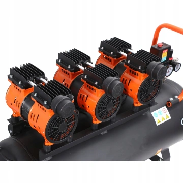 Compresor aer fara ulei 100L silentios 3x1500W 580 l/min 1394 - Img 3
