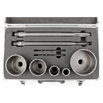 Set Carote Beton 9 Piese, Sistem Dublu SDS Plus & SDS Max – Model KP58 - Img 3