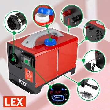 Sirocou portabil diesel incalzitor 12V/230 V putere 8 KW LXOH8KW - Img 3