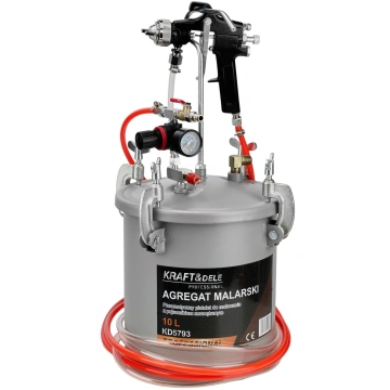 Sistem de vopsit pneumatic Kraft&Dele KD5793, Rezervor 10L, Duză 2mm, Profesional - Img 3
