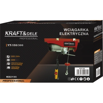 Troliu electric palan KD2190, 230V, 650W,pentru atelier/garaj - Img 3
