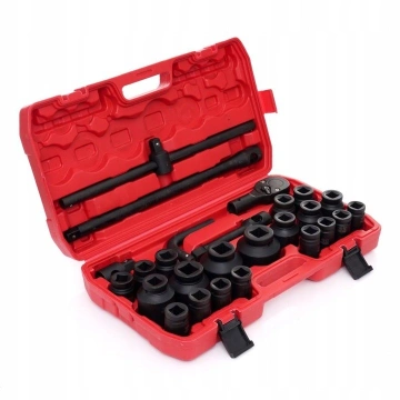 Trusa chei tubulare 26 piese 21-65mm bihexagonale 12 colturi de forta 3 4 și 1 tol KD11759 - Img 12