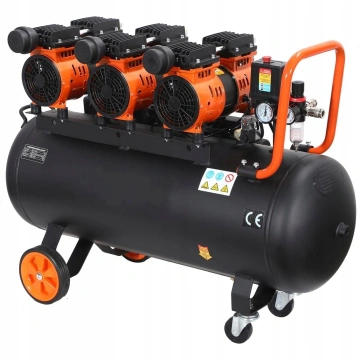 Compresor aer fara ulei 100L silentios 3x1500W 580 l/min 1394