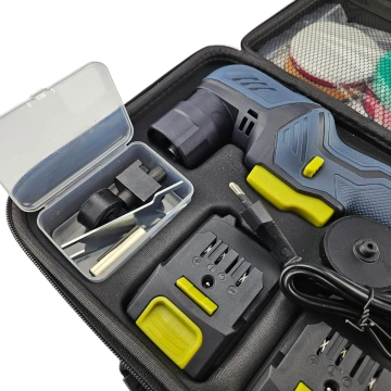 Set Mașină de Polishat Orbitală cu Acumulator Titan TDA1212B, 12V, 2.0Ah, Orbită 12mm - Img 9