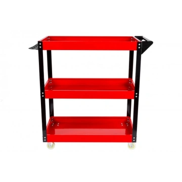 Cărucior Profesional de Atelier Kraftprofesional KP41: Organizare Robustă cu 3 Rafturi și Capacitate de 136 kg - Img 4