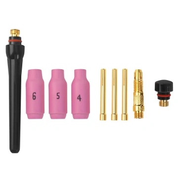 Pistolet torta cablu sudura TIG LIFT 4m + accesorii KD3550 - Img 9