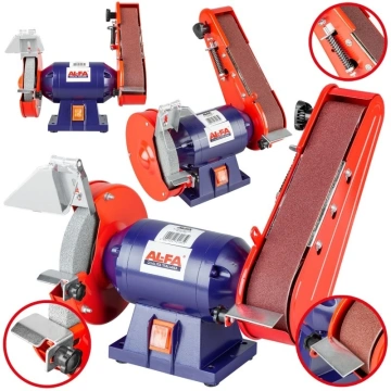 Polizor de banc cu banda de slefuit, 1850W, ALBG18B
