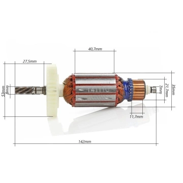 Rotor pentru foarfece electrice taiat tabla ES116 KP0792 - Img 5