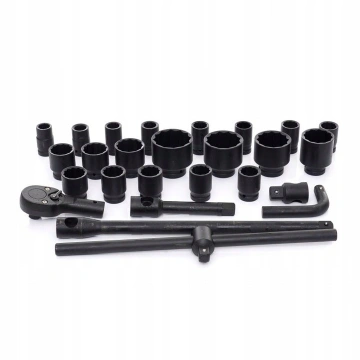 Trusa chei tubulare 26 piese 21-65mm bihexagonale 12 colturi de forta 3 4 și 1 tol KD11759 - Img 8