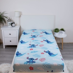 Disney Lilo și Stitch Blue cearșaf cu elastic 90x200 cm - Img 2