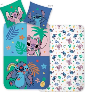 Disney Lilo și Stitch Joyful Jungle husa de pat 140×200cm, 70×90 cm