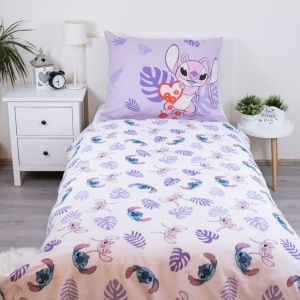 Disney Lilo și Stitch Kiss lenjerie de pat 140×200cm, 70×90 cm - Img 3