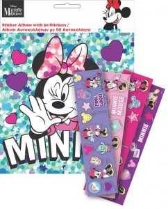 Disney Minnie Looking album cu autocolante cu 50 de autocolante
