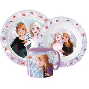 Disney Regatul de gheață Autumn Leaves set de vase, set micro plastic cu cană 265 ml