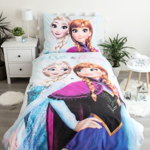 Disney Regatul de gheață Light Blue set de lenjerie de pat 140×200cm, 70×90 cm - Img 2