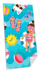 Gabby's Dollhouse Summer prosop de baie, prosop de plajă 70x140cm - Img 2