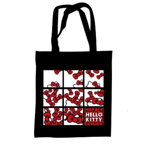 Hello Kitty Bows geantă din pânză, geantă de cumpărături 44 cm