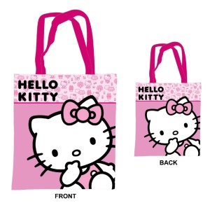 Hello Kitty Pink Geantă din pânză, geantă de cumpărături 44 cm - Img 2