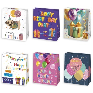 La mulți ani Fabulous Pungă cadou din hârtie Happy Birthday, pungă cadou 19x23x10,5 cm