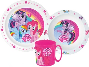 Micul meu ponei Pink set de masă, set de microplastic cu cană 350 ml