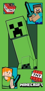 Minecraft Creeper Coming prosop de baie, prosop de plajă 70x140cm