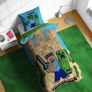 Minecraft Sand Castles set lenjerie de pat 140×200cm, 70×90 cm - Img 3