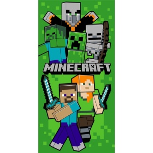 Minecraft Swordfight prosop de baie, prosop de plajă 70x140cm (Uscare rapidă)