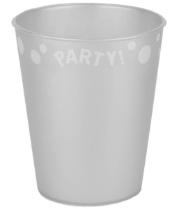Party Silver Pahar din plastic premium micro argintiu 250 ml