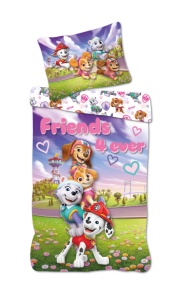 Patrula Cățelușilor Friends 4 Ever set de lenjerie pat 140×200cm, 70×90 cm